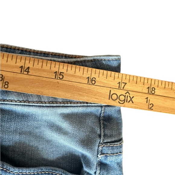 Route 66‎ Shorts Womens 14 Blue Denim High Rise Stretch Preppy Mom - Picture 8 of 12